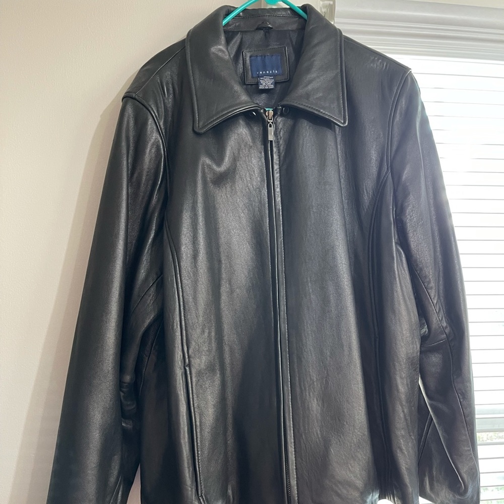 Lane Bryant Venezia Black Leather Jacket Size 18/20